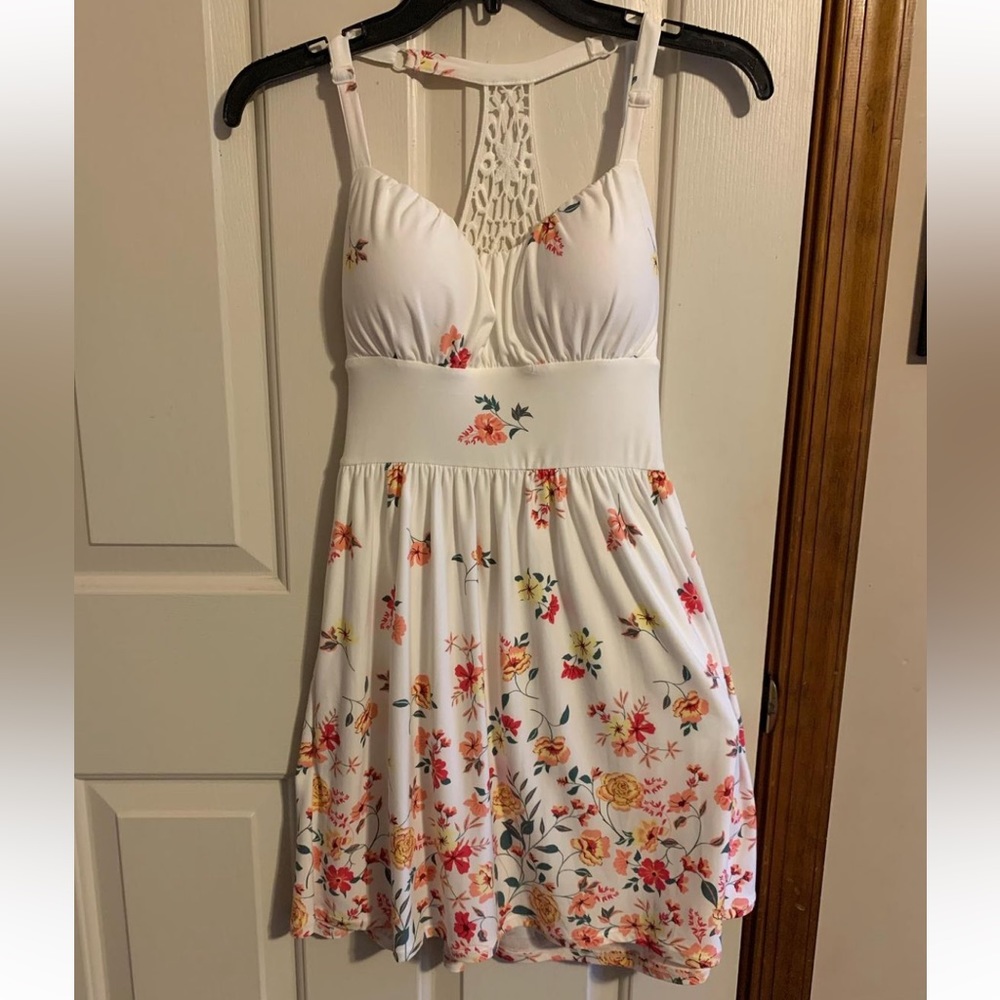 White floral dress